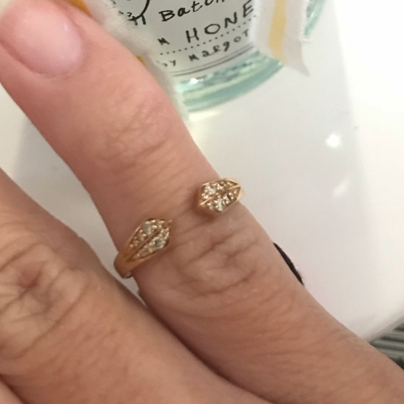 BNWT MIDI 14K GOLD DIAMON MIDI OPEN RING $498 - Picture 2 of 8